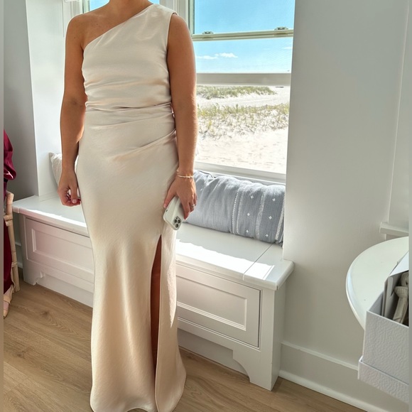 Bec + Bridge Dreamer ASYM dress - Sands - 6 - Picture 2 of 5